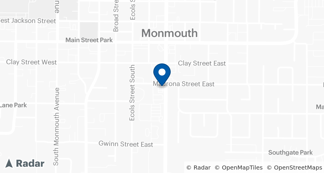 Map of Dairy Queen Location:: 320 Pacific Ave S, Monmouth, OR, 97361-1539